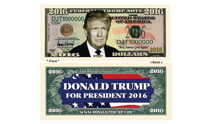 Donald Trump Dollar Novelty Bills