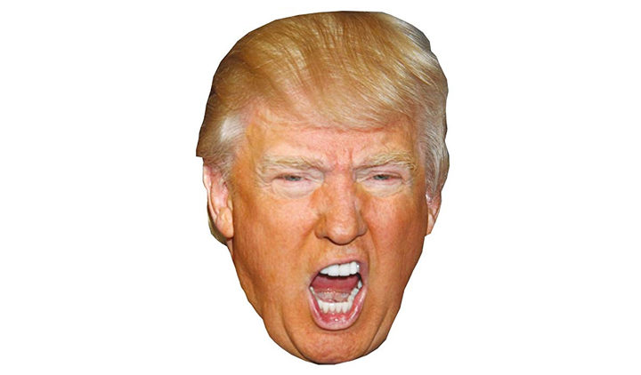 Shouting Donald Trump Celebrity Mask